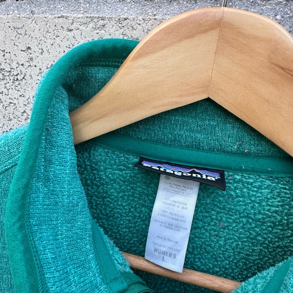 Vintage Patagonia Better Sweater 1/4 Zip Womens L Teal - Picture 2 of 6